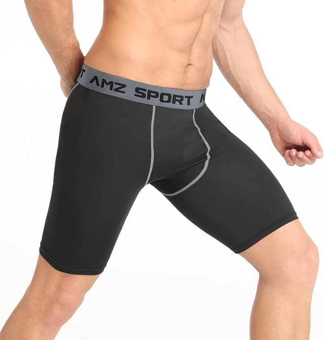 Thumbnail 3 de AMZSPORT set 1/2/3 pantaloncini uomo a compressione: shorts sportivi traspiranti per palestra e running
