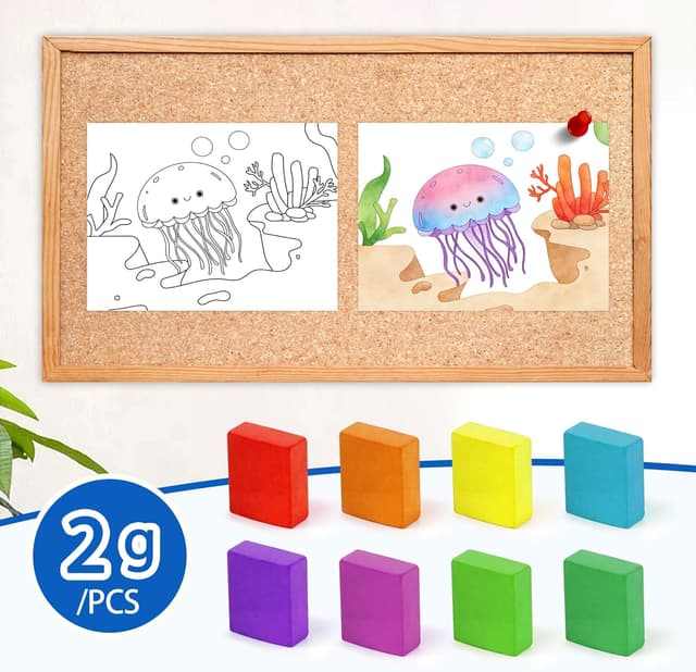 Detalle 2 de YPLUS Wassermalbuch für Kinder ab 3–6 Jahre – Meerestiere mit Wasserfarben, 8 Farben & Wasserpinsel