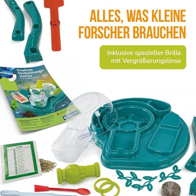 Detalle de Clementoni Galileo Lab Insekten Beobachtungs-Station (59460) – Forschungsstation für Insekten, Raupen & Schmetterlinge ab 7 Jahren