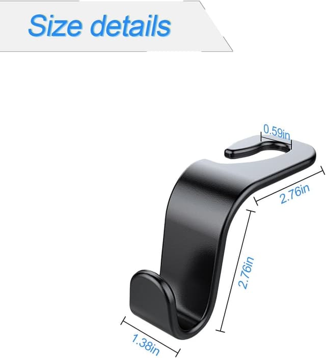 Thumbnail 1 de Hanemia Car Back Seat Headrest Hooks 44 lbs