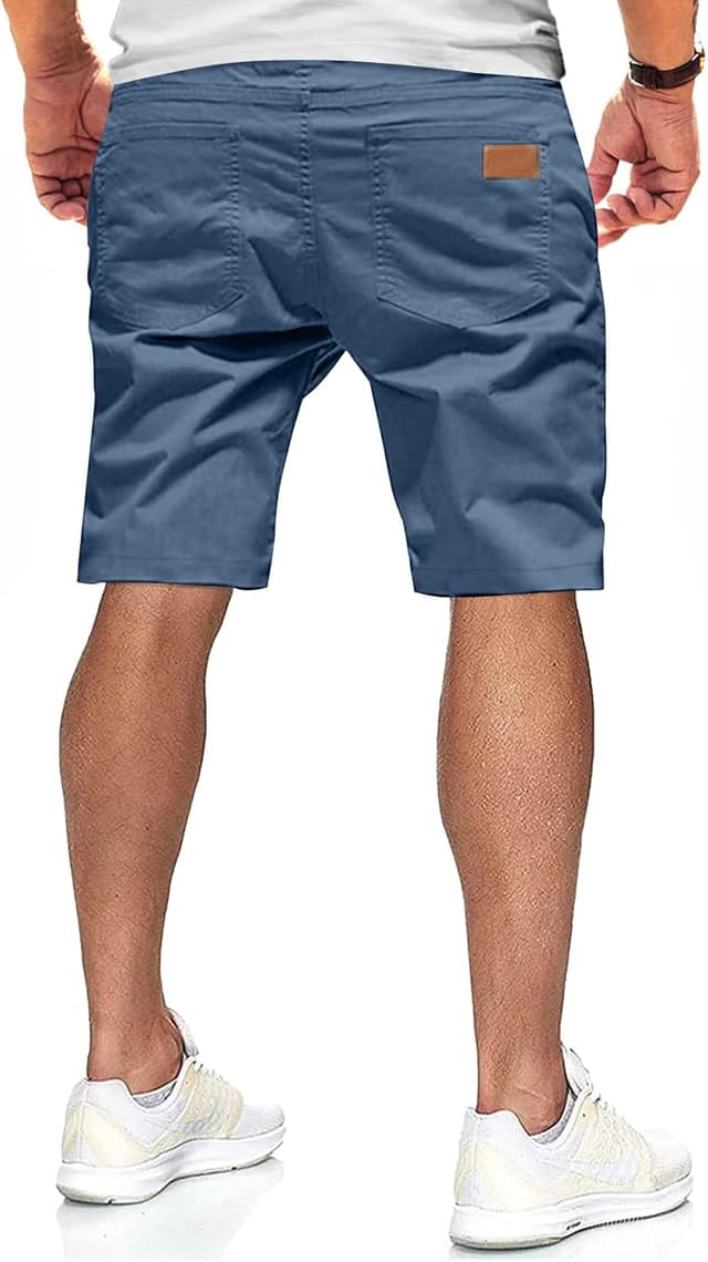 Detalle de JMIERR Herren-Chino-Shorts Kurze Shorts aus Baumwolle mit Elasthan und Taschen (S–3XL)