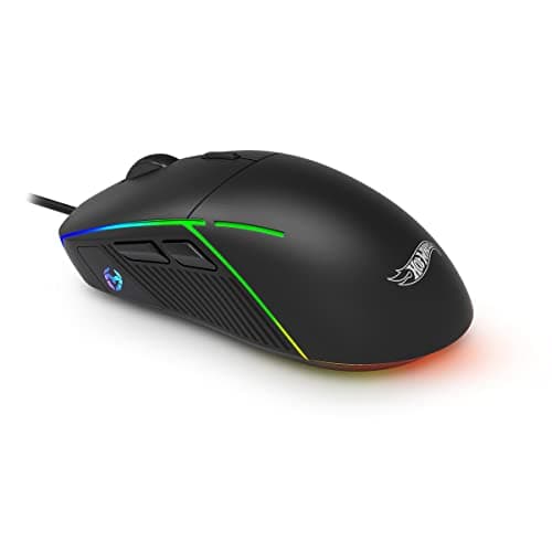 Detalle de KROM Kit teclado, ratón y alfombrilla Hot Wheels KUSTOM (negro) con teclado RGB y ratón 7200 DPI