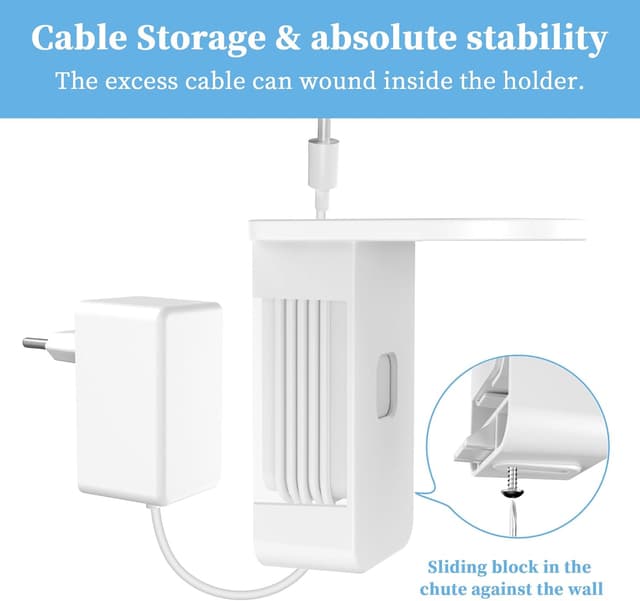 Detalle 2 de Cozycase Plug Wall Mount for Pop/Dot & Google Nest/Home Mini (White)