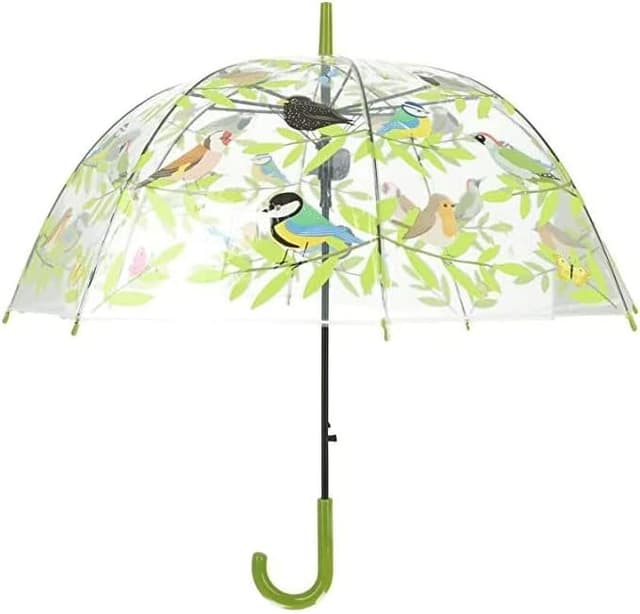 Detalle 2 de Esschert Design Oiseaux parapluie transparent à ouverture automatique