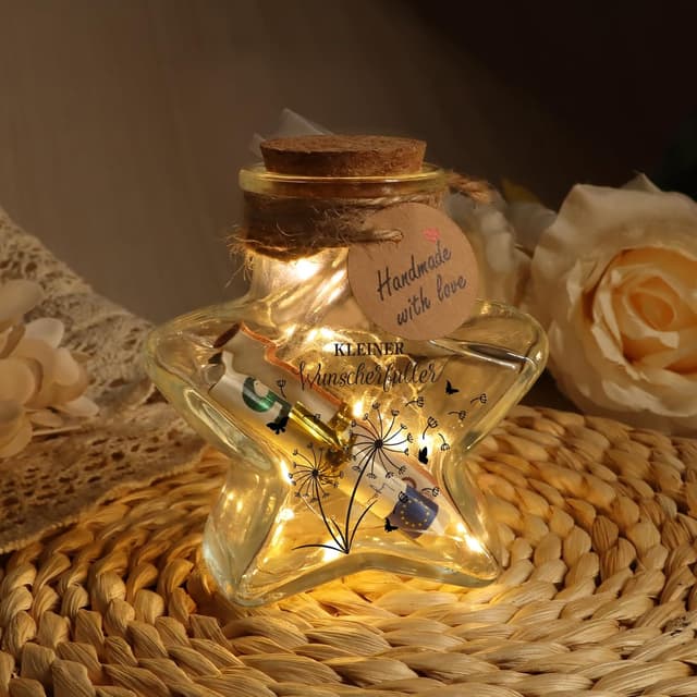 Detalle de Giftota Wunscherfüller Geldgeschenk LED Flaschenlicht