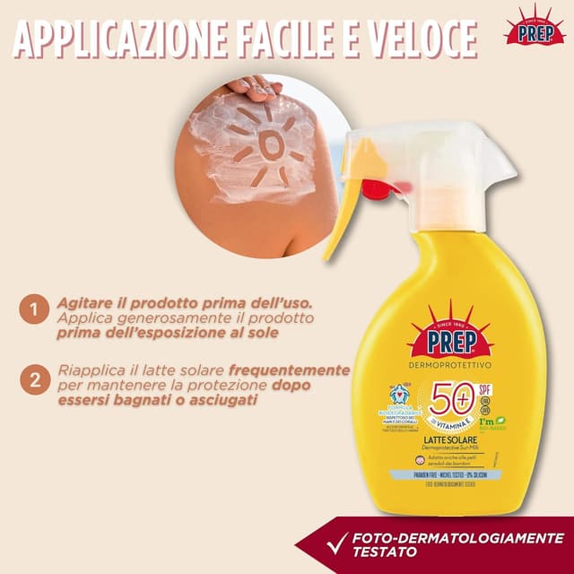 Detalle de Prep Dermoprotettivo Latte Solare SPF 50+ 200 ml