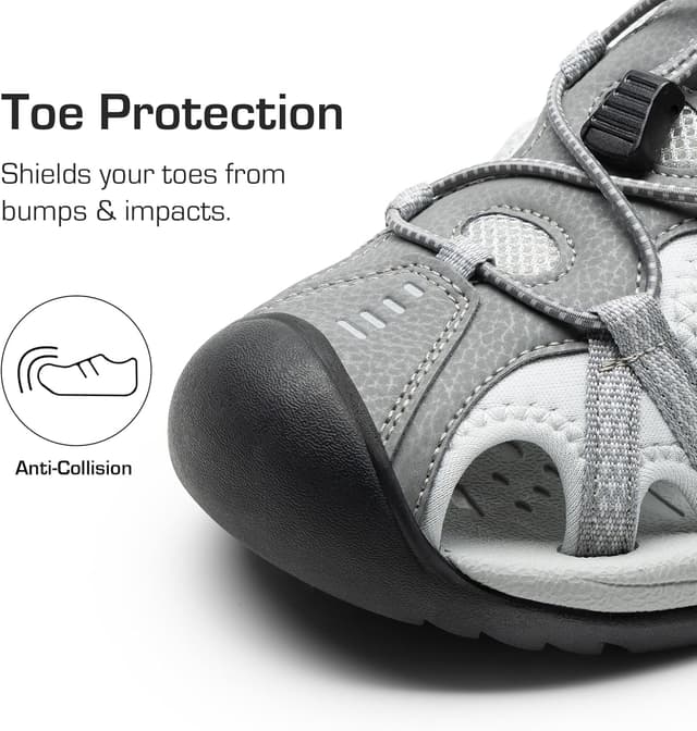 Detalle de DREAM PAIRS DMUMST2505 — Sandales sportives d’été pour hommes antidérapantes et respirantes