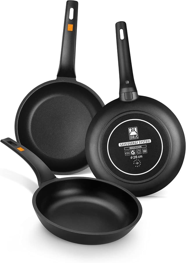 Detalle de BRA Efficient Set de 3 Sartenes antiadherentes