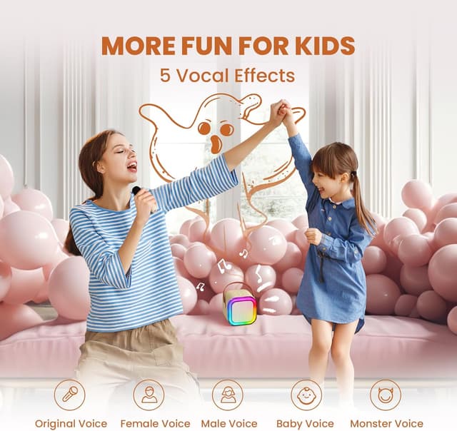 Thumbnail 4 de IROO Karaoke Machine for Kids 2 mics