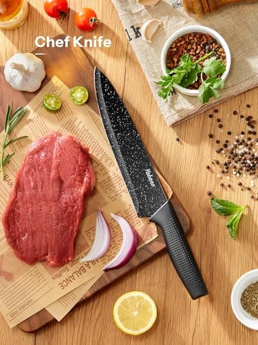 Detalle 1 de Yabano Juego de cuchillos 7 piezas con bloque y afilador 🔪