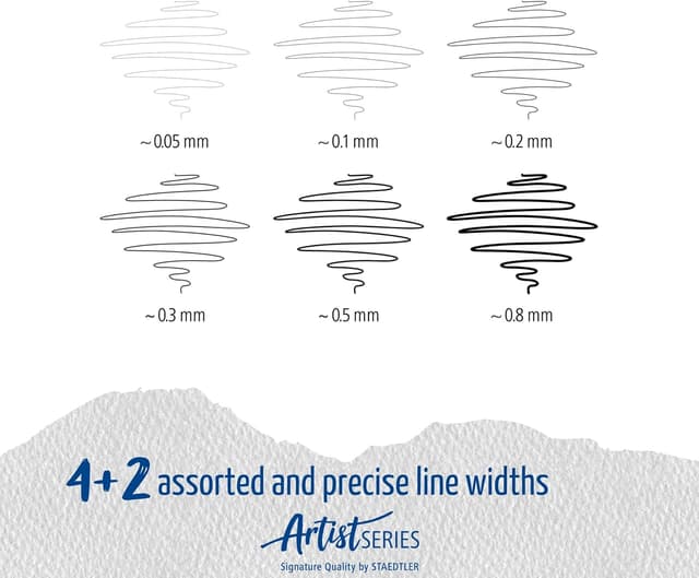 Thumbnail 6 de Staedtler Pigment Liner 6 feutres ✏