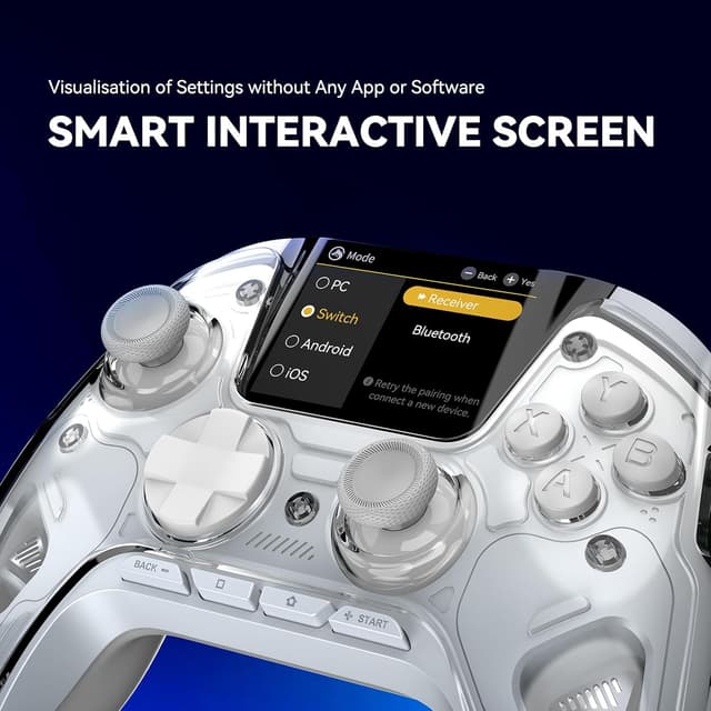 Detalle de FIEHDUW ManbaOne NO DRIFT interactive screen gaming controller (Hall Effect) for PC, Switch & mobile