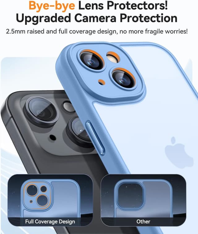 Thumbnail 2 de CANSHN Funda Mate iPhone 15 6.1" 📱 Protección Total Azul Claro