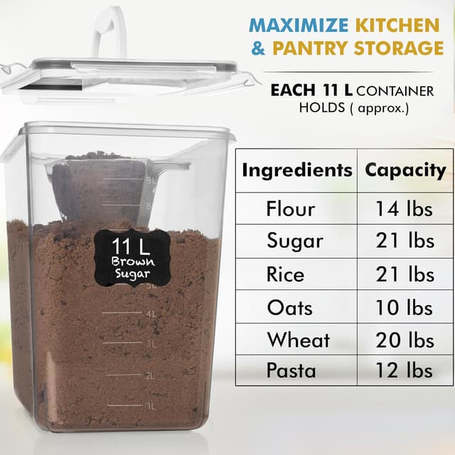 Thumbnail 4 de Shazo 2 PC 11L Airtight Food Storage