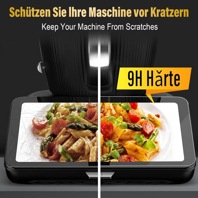 Detalle de Panzer Displayschutzfolie für Vorwerk Thermomix TM7 (9H) – passgenau, fettabweisend & kratzfest, 1 Stück