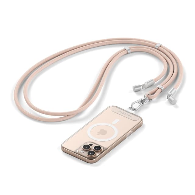 Detalle de Satechi OntheGo USB-C Lanyard Cable (60W Fast Charging, 480Mbps, Desert Rose)