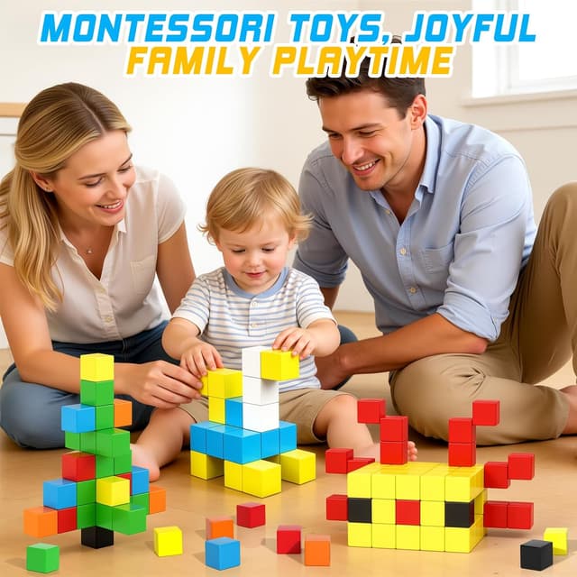 Thumbnail 4 de 48PCS Magnetic Blocks Large STEM Toy for Ages 3–6 🧩