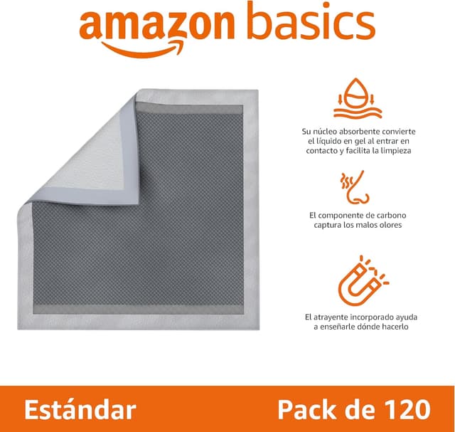 Thumbnail 1 de Amazon Basics Almohadillas de adiestramiento para perros 馃惥 120 unidades