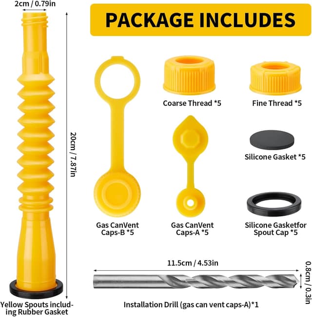 Thumbnail 4 de 5-Pack Gas Can Nozzle Replacement ⚙
