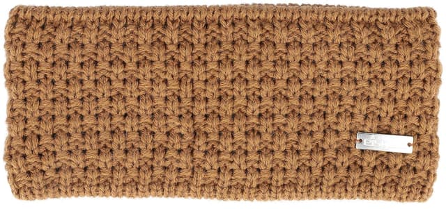 Detalle de Eisglut Damen Stirnband Linn (Made in Germany) in Oliv – warmes Strickband mit Fleece-Innenband