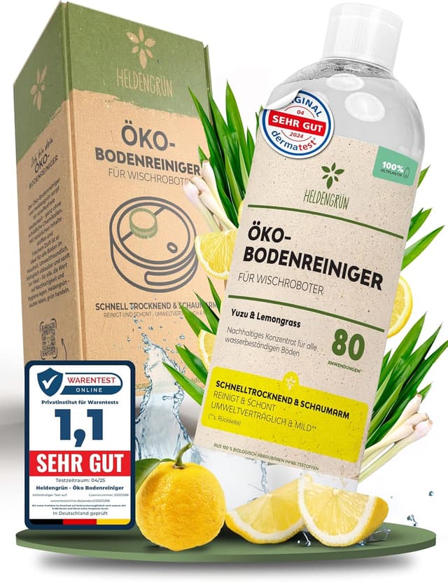 Detalle de Heldengrün Öko Bodenreiniger für Wischroboter