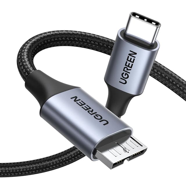 Detalle de UGREEN 10 Gbps Micro B to USB‑C 1M cable