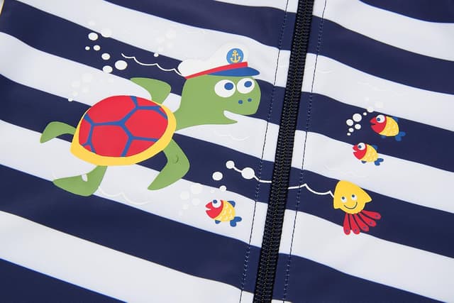 Detalle 2 de upandfast UPF 50+ toddler rashguard swimwear with full-length zipper