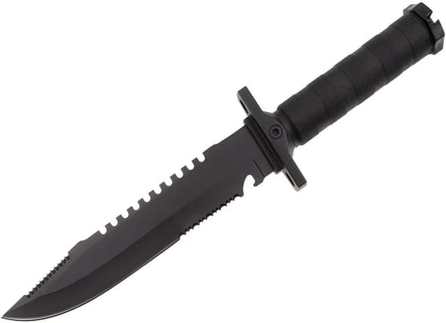 Detalle de KS-11 Knife Outdoor Messer 35 cm – Bushcraft- und Gürtelmesser mit Clip-Point-Klinge (inkl. Kunststoffholster)