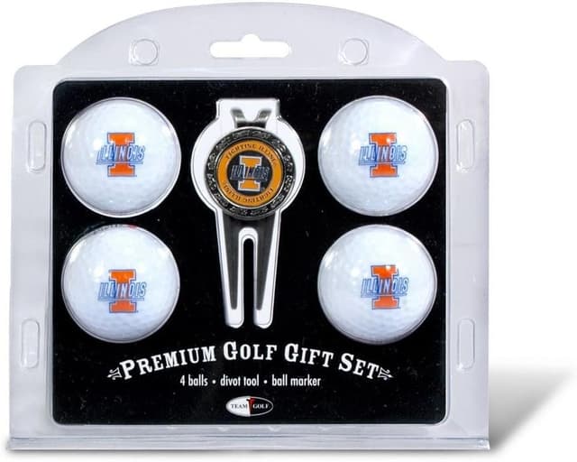 Detalle de Team Golf NCAA Regulation Size Golf Balls Gift Set (4 Balls) with Divot Tool & Magnetic Marker
