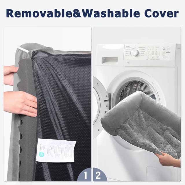 Thumbnail 5 de WESTERN HOME Dog Bed 106 x 76 x 19 cm grey