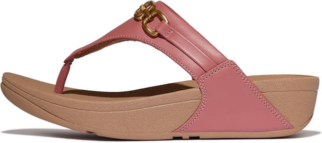 Detalle de Fitflop Women’s Lulu Square-chain leather toe-post sandals