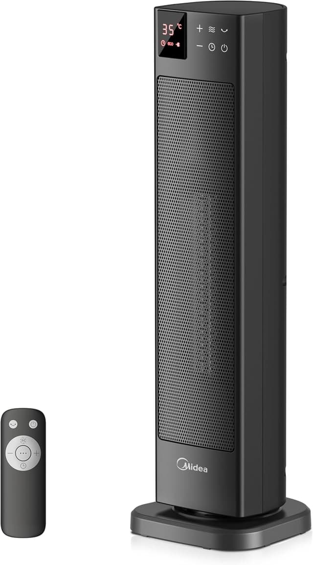 Detalle de Midea MTH201ERB 2000W ceramic heater with thermostat