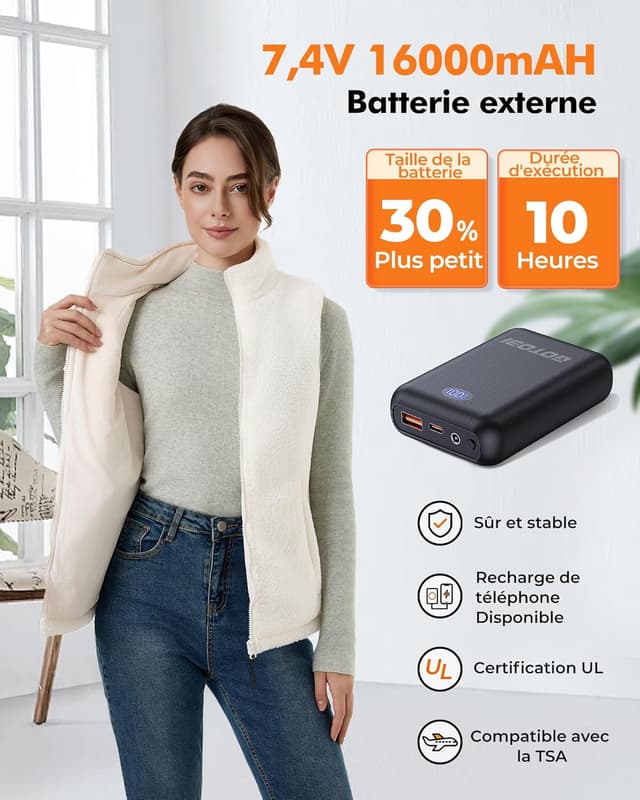 Thumbnail 3 de GOTOBI Gilet chauffant femme 16000mAh