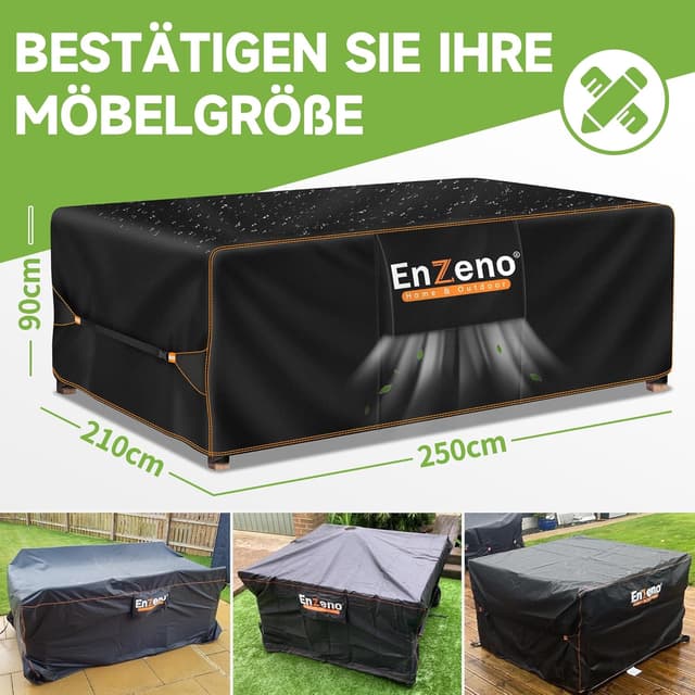 Detalle 2 de Enzeno Loungemöbel Abdeckung 250x210x90 cm wasserdicht