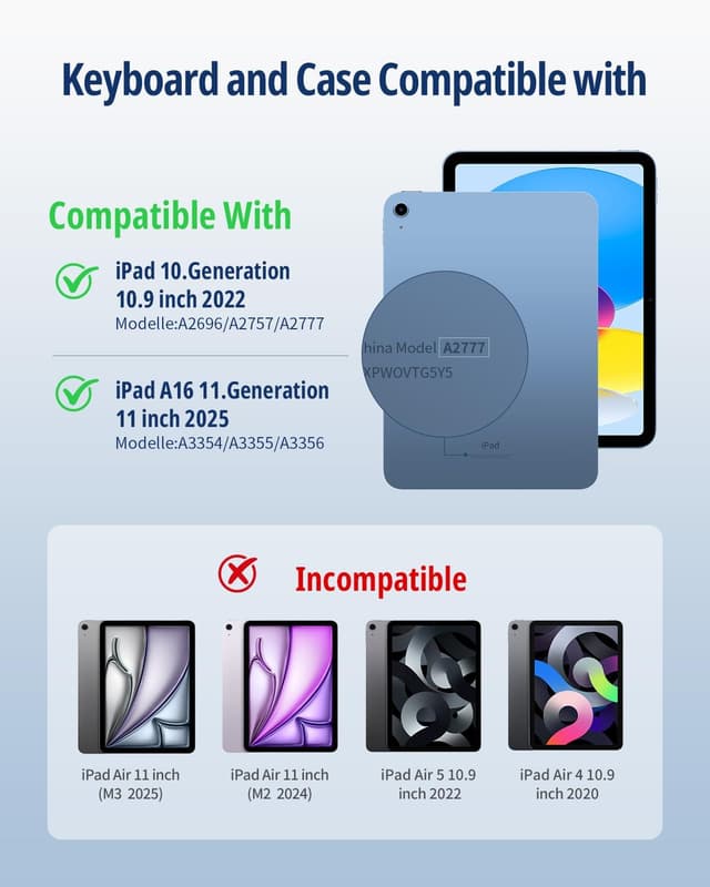 Detalle 2 de CACOE iPad-Tastaturhülle A16 mit 7 Farben