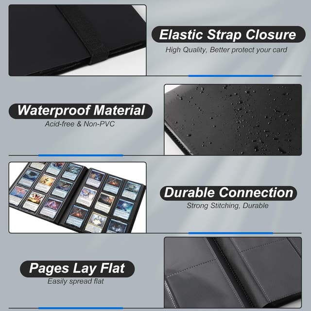 Detalle 2 de Mlikero 9 Pocket Trading Card Binder 360 pockets