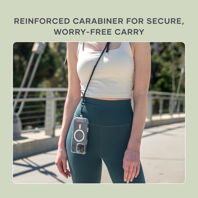 Detalle 2 de Satechi OntheGo USB-C Lanyard Cable (60W fast charging, 480Mbps data) with crossbody strap – Black