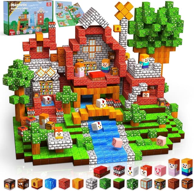 Detalle de Goody King Magnetic Blocks 150PCS magnetic building set 🧩
