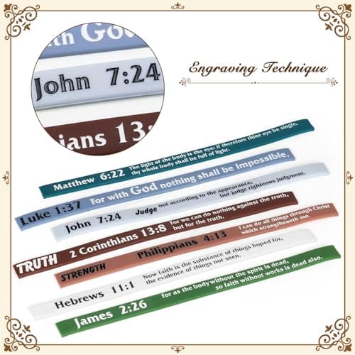 Thumbnail 3 de LVNRIDS 140 Pulseras de Silicona con Versículos