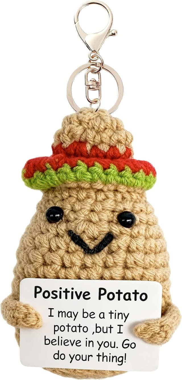 Detalle de MLZTINGR handgefertigter mexikanische Kartoffel Schlüsselanhänger aus Baumwollgarn