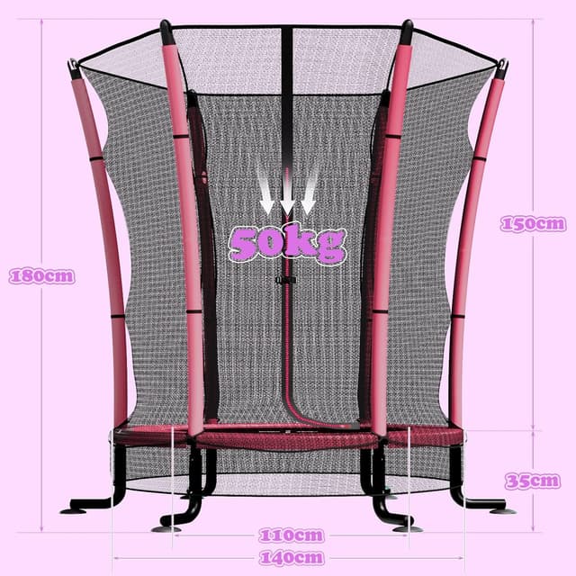 Thumbnail 2 de JUMMICO Trampolín 145 cm con red seguridad
