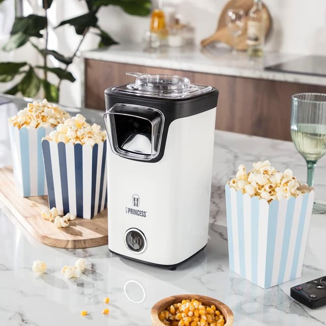 Detalle de Princess Machine à pop-corn à air chaud 1100 W 292986 : prêt en 3 min, sans huile ni graisse