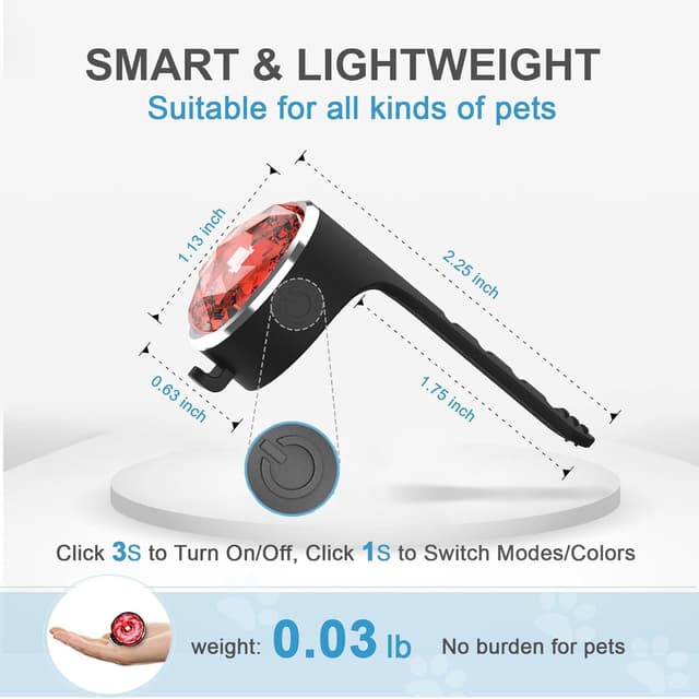 Detalle de UMIONE Rechargeable Dog Light (7 colours) – 100% waterproof night walking safety LED