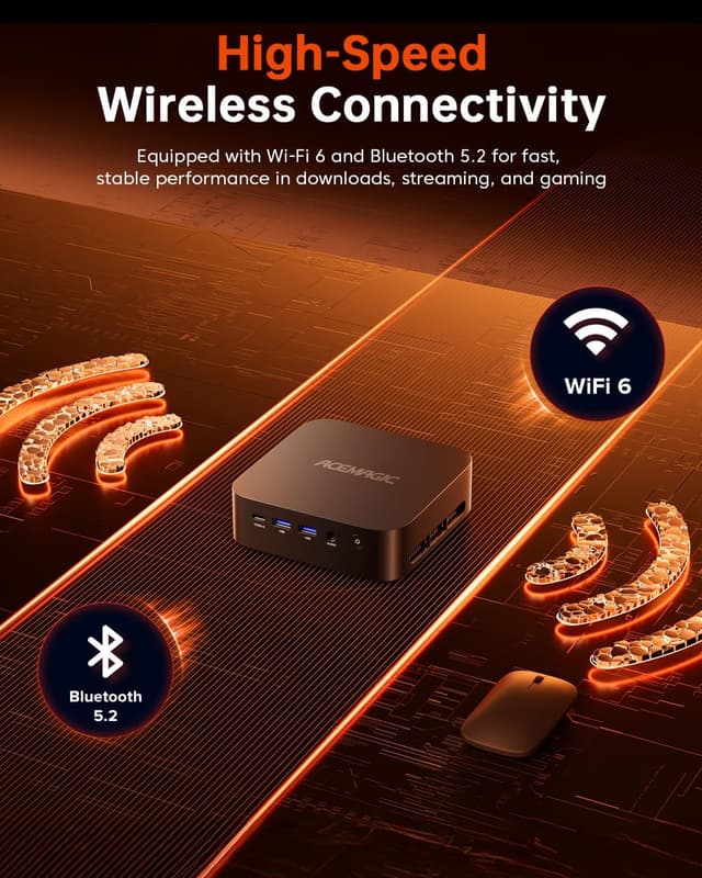 Detalle de ACEMAGICIAN Mini K1 Mini PC with AMD Ryzen 5 7430U, 32GB DDR4, 512GB SSD and Windows 11 Pro