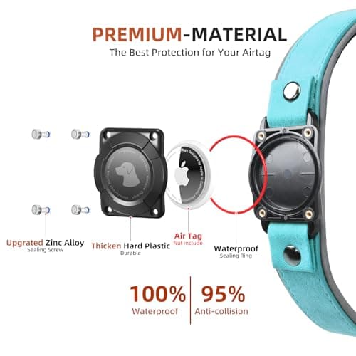 Thumbnail 2 de AirTag Dog Collar Leather with AirTag Holder