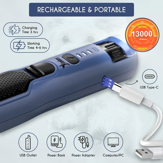 Detalle 1 de Candure dog nail grinder 7-speed