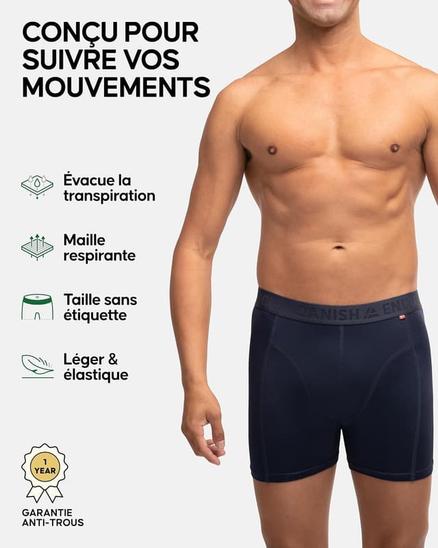 Thumbnail 1 de DANISH ENDURANCE Boxers de Course Hommes