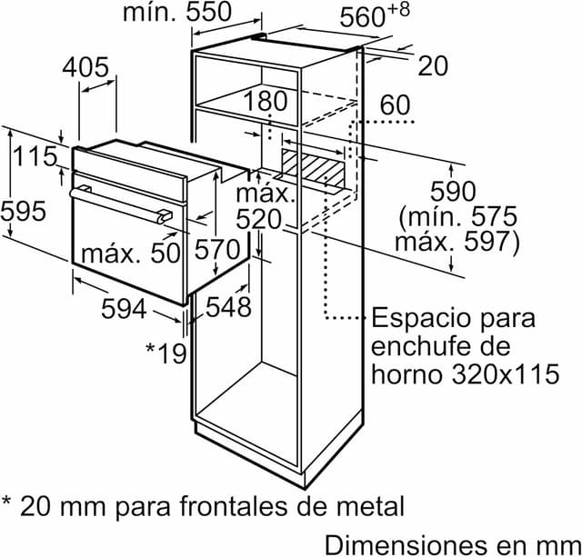 Detalle de Balay Horno Multifunción 60 cm 3HB2030X0 con Control Comfort y precalentamiento rápido