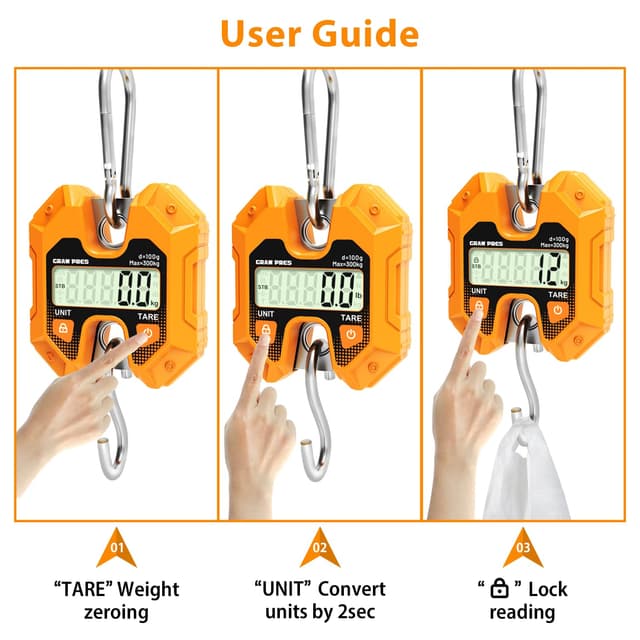 Detalle 1 de GRAM PRES Digitale Hängewaage 300 kg