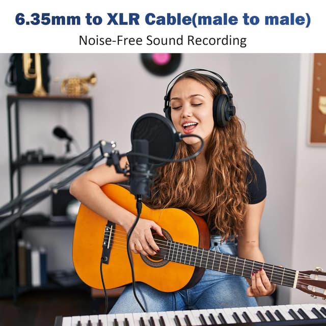 Detalle de Mygatti Klinke 6,35 mm TRS auf XLR Mikrofonkabel, balanced, 5 m (mit 5 Kabelbindern)